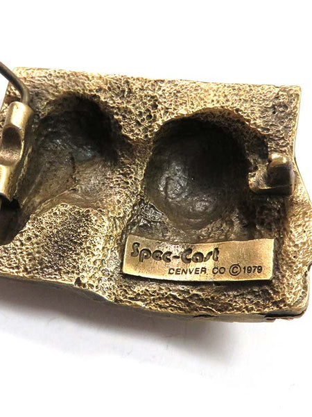 Colorado Silver Star 5722 Indian With Horse Head Belt Buckle back view. If you need any assistance with this item or the purchase of this item please call us at five six one seven four eight eight eight zero one Monday through Saturday 10:00a.m EST to 8:00 p.m EST