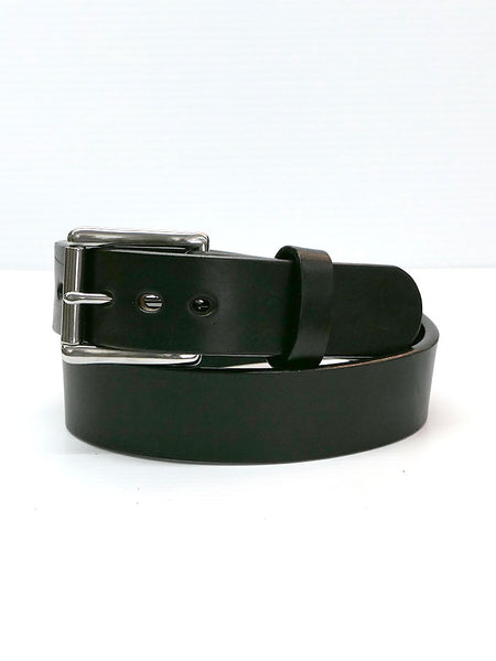 Gingerich 1001-18 Mens Gunsmoke Smooth Heavyweight Gun Belt Black front view. If you need any assistance with this item or the purchase of this item please call us at five six one seven four eight eight eight zero one Monday through Saturday 10:00a.m EST to 8:00 p.m EST