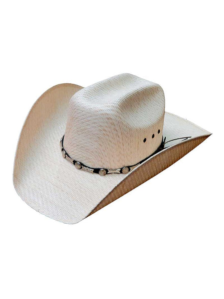 Bullhide BACKWOODS 2692 50x Straw Hat Natural side and fron view. If you need any assistance with this item or the purchase of this item please call us at five six one seven four eight eight eight zero one Monday through Saturday 10:00a.m EST to 8:00 p.m EST