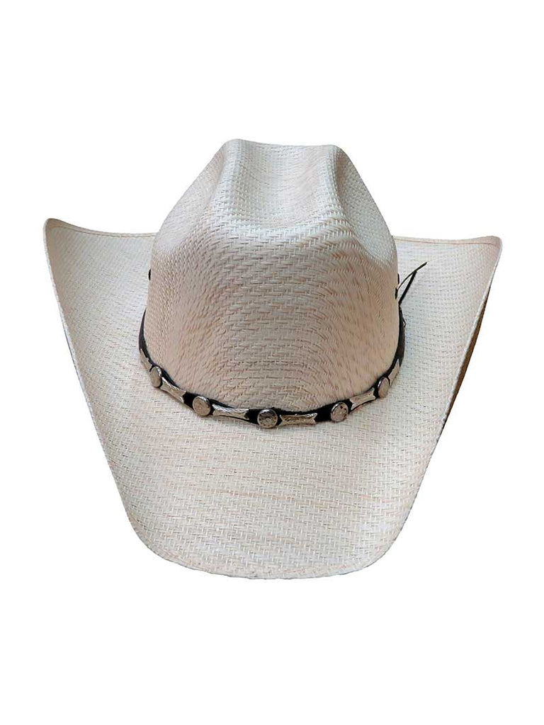Bullhide BACKWOODS 2692 50x Straw Hat Natural side and fron view. If you need any assistance with this item or the purchase of this item please call us at five six one seven four eight eight eight zero one Monday through Saturday 10:00a.m EST to 8:00 p.m EST
