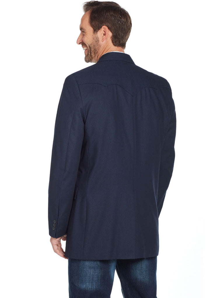 Circle S CC1087-11 Mens Plano Sport Coat Western Jacket Navy front view. If you need any assistance with this item or the purchase of this item please call us at five six one seven four eight eight eight zero one Monday through Saturday 10:00a.m EST to 8:00 p.m EST