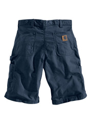 Carhartt B147NVY Mens 10" Canvas Work Shorts Navy  back view. If you need any assistance with this item or the purchase of this item please call us at five six one seven four eight eight eight zero one Monday through Saturday 10:00a.m EST to 8:00 p.m EST