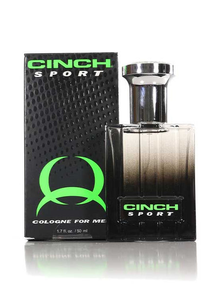 Cinch MXX1001002 Mens Sport Cologne  front view of bottle and box. If you need any assistance with this item or the purchase of this item please call us at five six one seven four eight eight eight zero one Monday through Saturday 10:00a.m EST to 8:00 p.m EST