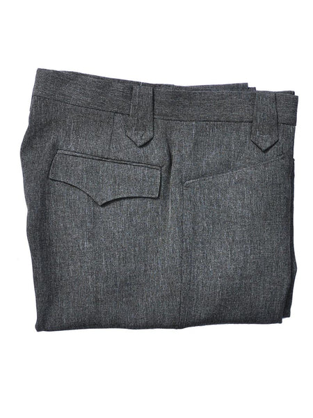 Circle S CP4776-40 Mens Western Dress Ranch Pants Heather Charcoal close up. If you need any assistance with this item or the purchase of this item please call us at five six one seven four eight eight eight zero one Monday through Saturday 10:00a.m EST to 8:00 p.m EST