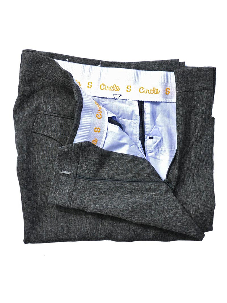 Circle S CP4776-40 Mens Western Dress Ranch Pants Heather Charcoal front view. If you need any assistance with this item or the purchase of this item please call us at five six one seven four eight eight eight zero one Monday through Saturday 10:00a.m EST to 8:00 p.m EST