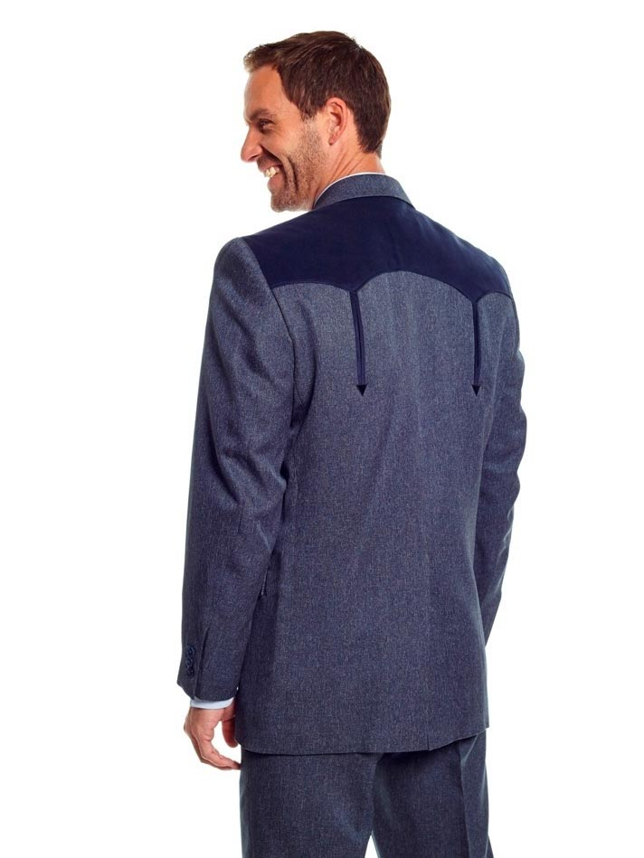 Circle S CC2976  Mens Sport Coat Western Boise Arrow Jacket Navy front view. If you need any assistance with this item or the purchase of this item please call us at five six one seven four eight eight eight zero one Monday through Saturday 10:00a.m EST to 8:00 p.m EST