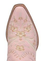 Dingo DI748 Womens Primrose Ankle Western Bootie Pink toe view from above. If you need any assistance with this item or the purchase of this item please call us at five six one seven four eight eight eight zero one Monday through Saturday 10:00a.m EST to 8:00 p.m EST