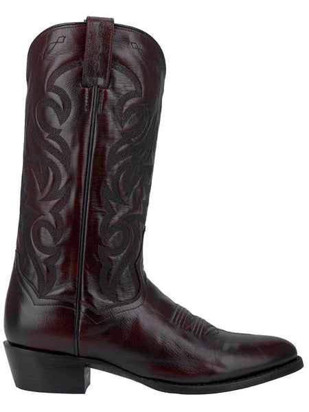 Dan Post DP2112R Mens Milwaukee R-Toe Western Boot Black Cherry side view. If you need any assistance with this item or the purchase of this item please call us at five six one seven four eight eight eight zero one Monday through Saturday 10:00a.m EST to 8:00 p.m EST