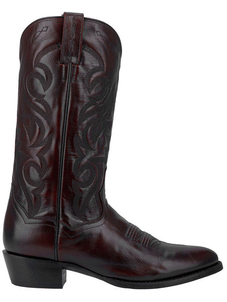 Dan Post Men's Milwaukee Cowboy Boot - Black Cherry Mignon Leather, Round Toe, 13" Shaft