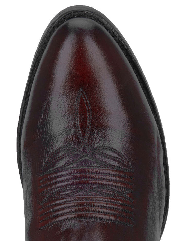 Dan Post DP2112R Mens Milwaukee R-Toe Western Boot Black Cherry side front and side view. If you need any assistance with this item or the purchase of this item please call us at five six one seven four eight eight eight zero one Monday through Saturday 10:00a.m EST to 8:00 p.m EST
