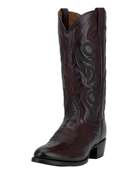 Dan Post DP2112R Mens Milwaukee R-Toe Western Boot Black Cherry side front and side view. If you need any assistance with this item or the purchase of this item please call us at five six one seven four eight eight eight zero one Monday through Saturday 10:00a.m EST to 8:00 p.m EST