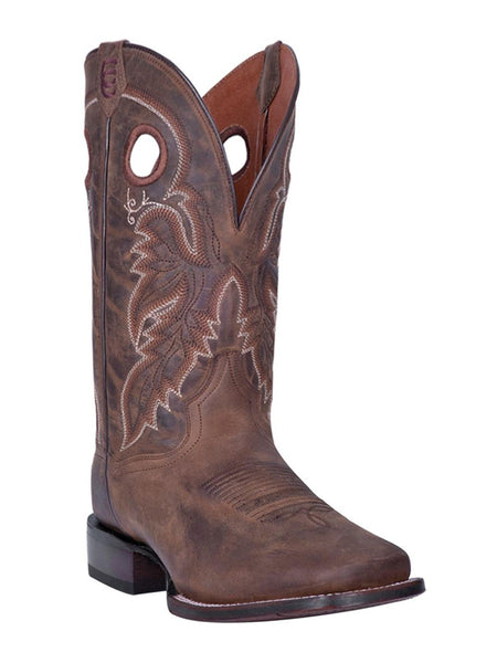 Dan Post DP4562 Mens Abram Square Toe Western Boots Tan front and side view. If you need any assistance with this item or the purchase of this item please call us at five six one seven four eight eight eight zero one Monday through Saturday 10:00a.m EST to 8:00 p.m EST