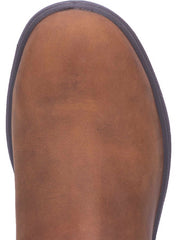 Dan Post DP62904 Mens Cummings Waterproof Steel Toe Work Boot Tan toe view from above. If you need any assistance with this item or the purchase of this item please call us at five six one seven four eight eight eight zero one Monday through Saturday 10:00a.m EST to 8:00 p.m EST