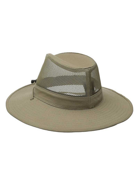 Dorfman Pacific SPF4-CAML Outdoors Solarweave Treated Cotton Hat back view. If you need any assistance with this item or the purchase of this item please call us at five six one seven four eight eight eight zero one Monday through Saturday 10:00a.m EST to 8:00 p.m EST