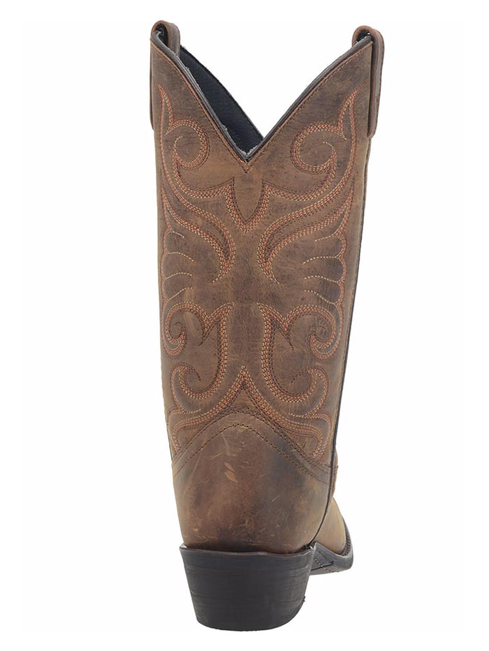 Laredo 51084 Ladies Bridget 11" R Toe Western Boots Distressed Tan front view. If you need any assistance with this item or the purchase of this item please call us at five six one seven four eight eight eight zero one Monday through Saturday 10:00a.m EST to 8:00 p.m EST 