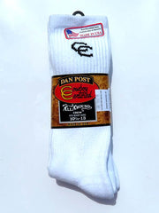 Dan Post DPCBM Mens All Around Crew Socks White size 10.5-13. If you need any assistance with this item or the purchase of this item please call us at five six one seven four eight eight eight zero one Monday through Saturday 10:00a.m EST to 8:00 p.m EST