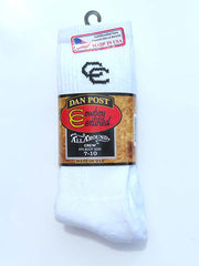 Dan Post DPCBM Mens All Around Crew Socks White size 7-10. If you need any assistance with this item or the purchase of this item please call us at five six one seven four eight eight eight zero one Monday through Saturday 10:00a.m EST to 8:00 p.m EST