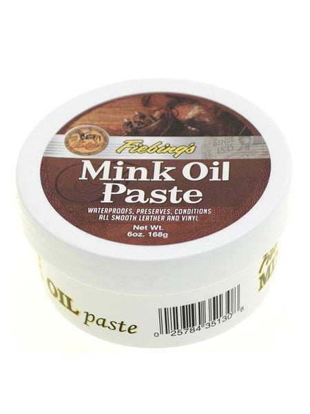 Fiebing's 03040 Mink Oil Paste 6oz front view. If you need any assistance with this item or the purchase of this item please call us at five six one seven four eight eight eight zero one Monday through Saturday 10:00a.m EST to 8:00 p.m EST