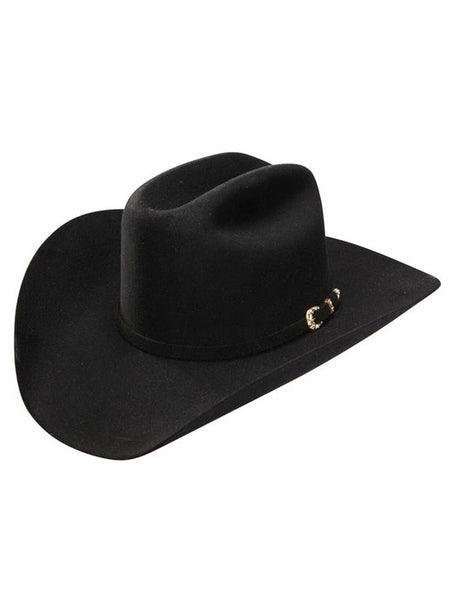 Stetson SFPALC-4840 Palacio 6x Collection Felt Hat Black side / front view. If you need any assistance with this item or the purchase of this item please call us at five six one seven four eight eight eight zero one Monday through Saturday 10:00a.m EST to 8:00 p.m EST