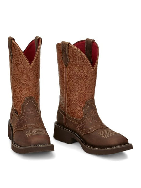 justin women's embossed gypsy western boots