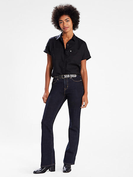 Levi's 39252-0004 Womens Classic Bootcut Jean Lapis Island Rinse front view. If you need any assistance with this item or the purchase of this item please call us at five six one seven four eight eight eight zero one Monday through Saturday 10:00a.m EST to 8:00 p.m EST