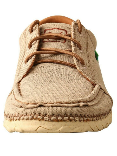 Twisted X WZX0003 Womens Casual Bamboo Lace Up Mesh Lining Shoes Khaki front view. If you need any assistance with this item or the purchase of this item please call us at five six one seven four eight eight eight zero one Monday through Saturday 10:00a.m EST to 8:00 p.m EST
