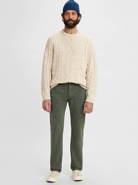 Levis 005013217 Mens 501 Original Fit Jeans Green front view. If you need any assistance with this item or the purchase of this item please call us at five six one seven four eight eight eight zero one Monday through Saturday 10:00a.m EST to 8:00 p.m EST