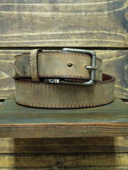 Gingerich 824645 Distressed Leather Belt Brown front view