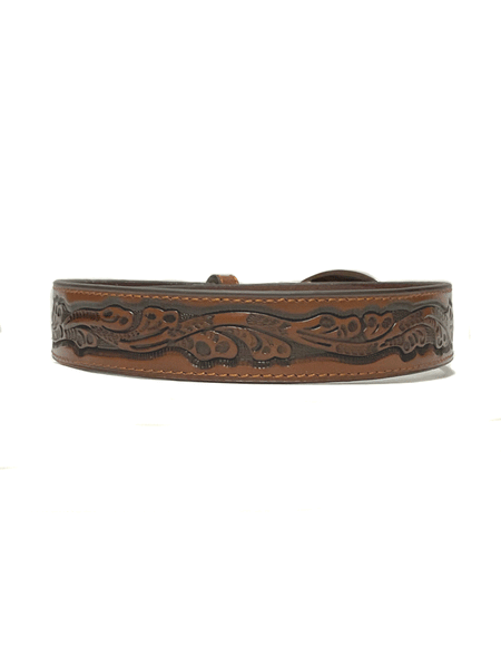 Nocona N4410402 Kids Western Belt With Bullrider Buckle Brown back view. If you need any assistance with this item or the purchase of this item please call us at five six one seven four eight eight eight zero one Monday through Saturday 10:00a.m EST to 8:00 p.m EST