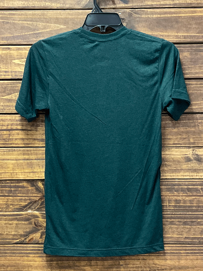 Texas True 3413 Doing Ranch Shit Printed Tee Emerald Tri Blend front view. If you need any assistance with this item or the purchase of this item please call us at five six one seven four eight eight eight zero one Monday through Saturday 10:00a.m EST to 8:00 p.m EST