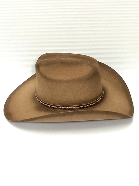 Resistol RWDRTR-JA41P5 Jason Aldean Felt Hat Collection Dirt Road Pecan side view. If you need any assistance with this item or the purchase of this item please call us at five six one seven four eight eight eight zero one Monday through Saturday 10:00a.m EST to 8:00 p.m EST