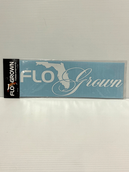 FloGrown FGS-2S Scripted FloGrown Decal White on package. If you need any assistance with this item or the purchase of this item please call us at five six one seven four eight eight eight zero one Monday through Saturday 10:00a.m EST to 8:00 p.m EST