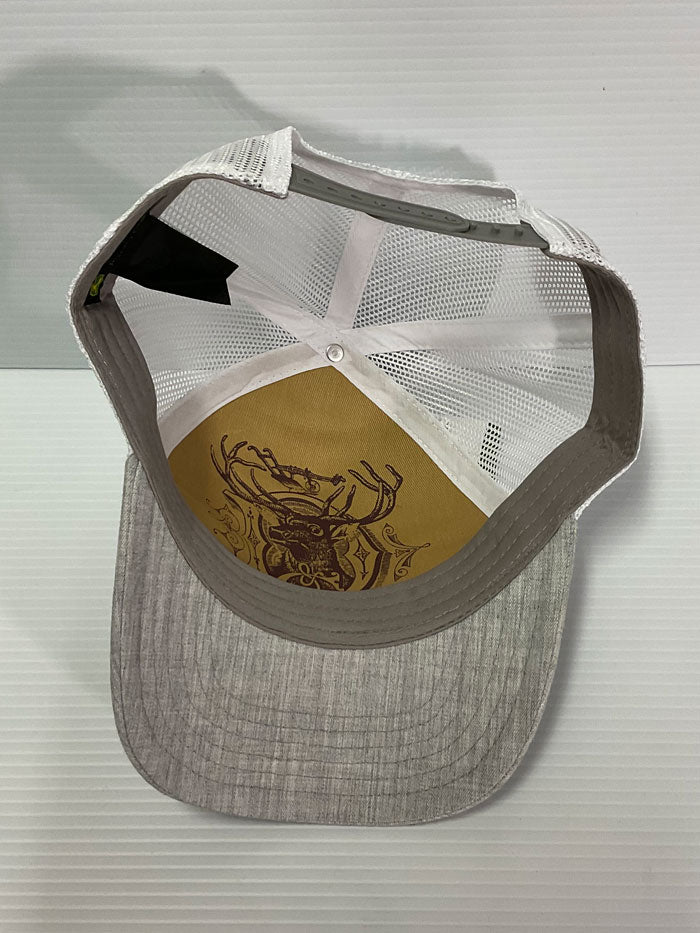 John Deere LP73374 Suede Logo Cap Grey front and side view. If you need any assistance with this item or the purchase of this item please call us at five six one seven four eight eight eight zero one Monday through Saturday 10:00a.m EST to 8:00 p.m EST