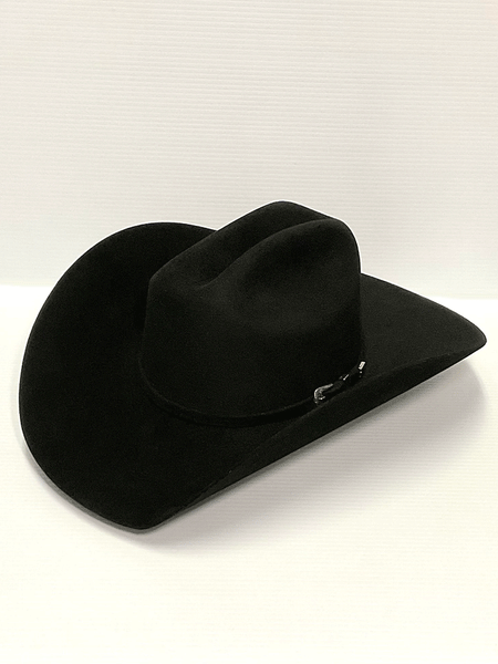 Justin JF0657DYLA Bent Rail Dylan 6X Fur Felt Cowboy Hat Black front and side view. If you need any assistance with this item or the purchase of this item please call us at five six one seven four eight eight eight zero one Monday through Saturday 10:00a.m EST to 8:00 p.m EST