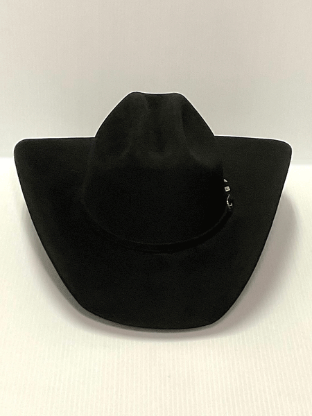 Justin JF0657DYLA Bent Rail Dylan 6X Fur Felt Cowboy Hat Black front view. If you need any assistance with this item or the purchase of this item please call us at five six one seven four eight eight eight zero one Monday through Saturday 10:00a.m EST to 8:00 p.m EST