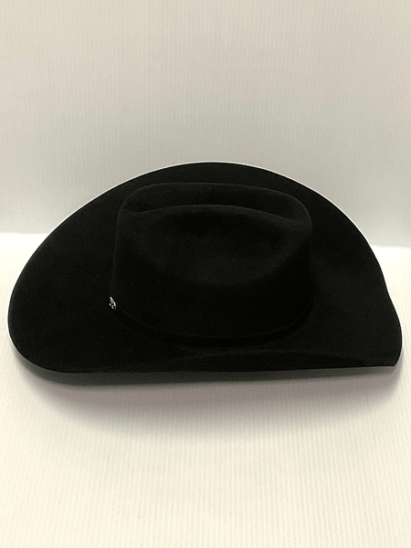 Justin JF0657DYLA Bent Rail Dylan 6X Fur Felt Cowboy Hat Black side view. If you need any assistance with this item or the purchase of this item please call us at five six one seven four eight eight eight zero one Monday through Saturday 10:00a.m EST to 8:00 p.m EST