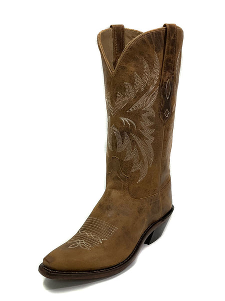 Old West LF1610 Womens Snip Toe Western Boots Brown front side view. If you need any assistance with this item or the purchase of this item please call us at five six one seven four eight eight eight zero one Monday through Saturday 10:00a.m EST to 8:00 p.m EST