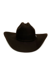 Justin JF0457COUNXL08 4X Promo Western Felt Hat Chocolate front view.If you need any assistance with this item or the purchase of this item please call us at five six one seven four eight eight eight zero one Monday through Saturday 10:00a.m EST to 8:00 p.m EST
