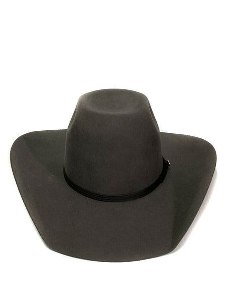 Resistol RWHODM-904253 Hooey Day Money Felt Hat Grey front view. If you need any assistance with this item or the purchase of this item please call us at five six one seven four eight eight eight zero one Monday through Saturday 10:00a.m EST to 8:00 p.m EST