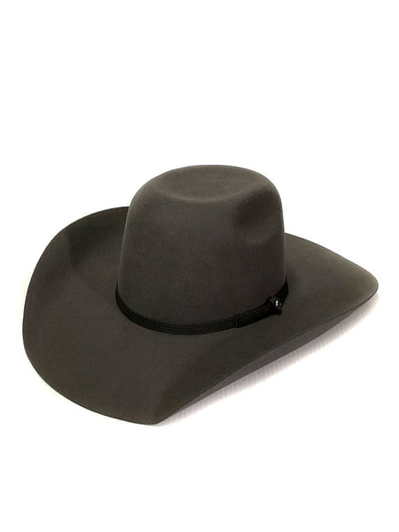 Resistol RWHODM-904253 Hooey Day Money Felt Hat Grey side/front view. If you need any assistance with this item or the purchase of this item please call us at five six one seven four eight eight eight zero one Monday through Saturday 10:00a.m EST to 8:00 p.m EST