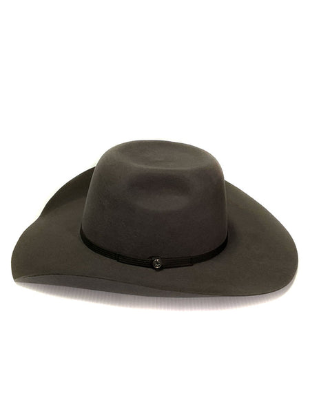 Resistol RWHODM-904253 Hooey Day Money Felt Hat Grey side view. If you need any assistance with this item or the purchase of this item please call us at five six one seven four eight eight eight zero one Monday through Saturday 10:00a.m EST to 8:00 p.m EST