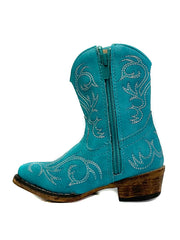 Roper 09-017-1566-2423 Toddlers Riley Western Boot Turquoise side view. If you need any assistance with this item or the purchase of this item please call us at five six one seven four eight eight eight zero one Monday through Saturday 10:00a.m EST to 8:00 p.m EST