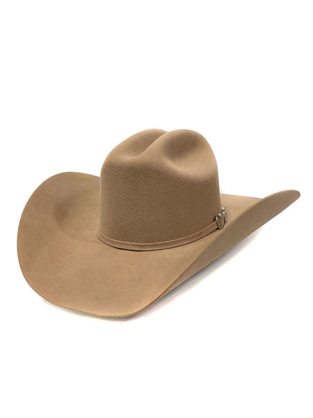 Justin JF0657DYLA Bent Rail Dylan 6X Fur Felt Cowboy Hat Fawn side and front view. If you need any assistance with this item or the purchase of this item please call us at five six one seven four eight eight eight zero one Monday through Saturday 10:00a.m EST to 8:00 p.m EST