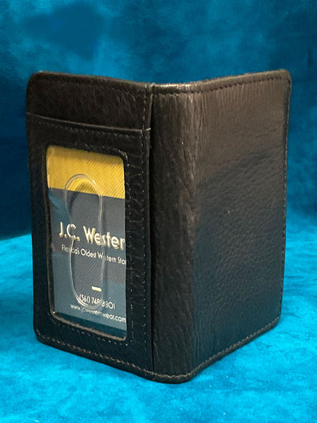Brighton E70243 Jefferson Executive Card Case Black outside view. If you need any assistance with this item or the purchase of this item please call us at five six one seven four eight eight eight zero one Monday through Saturday 10:00a.m EST to 8:00 p.m EST