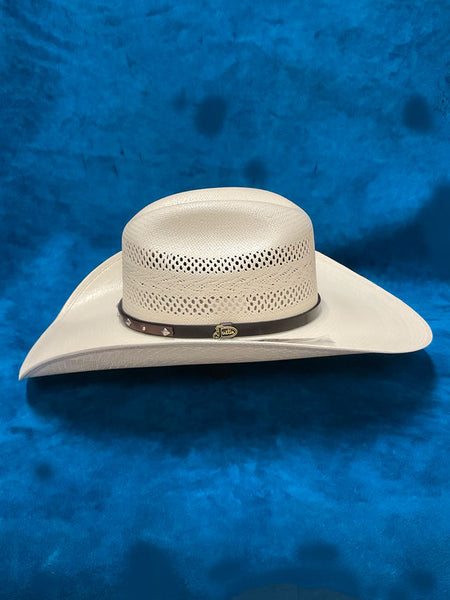 Justin JS6330WHSN4408 Straw Cowboy Hat White side view