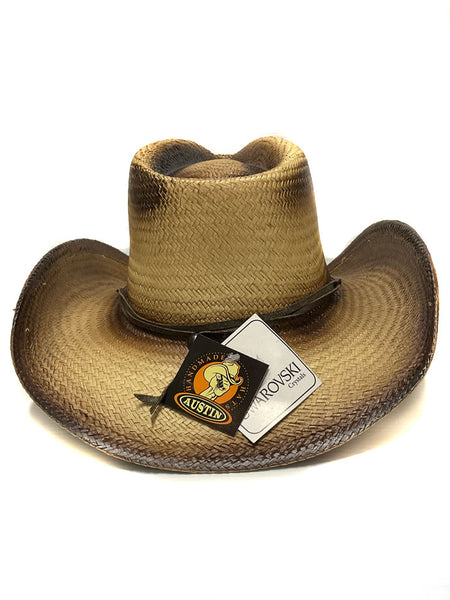 Austin Hats 05-134 FOREVER PROMISED Straw Hat Natural back view. If you need any assistance with this item or the purchase of this item please call us at five six one seven four eight eight eight zero one Monday through Saturday 10:00a.m EST to 8:00 p.m EST