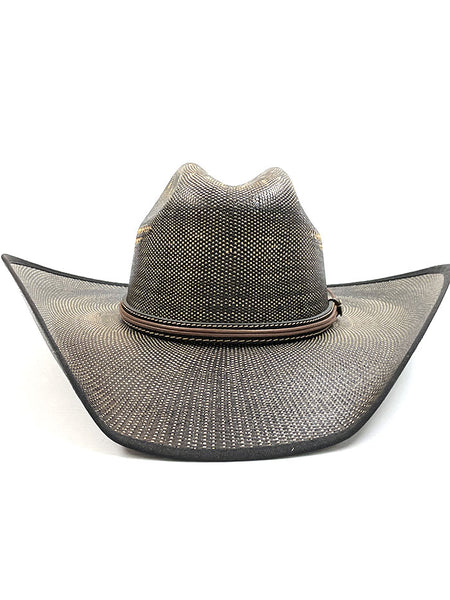 Justin JS5256FNX-BK Bent Rail Fenix Straw Cowboy Hat Black front view. If you need any assistance with this item or the purchase of this item please call us at five six one seven four eight eight eight zero one Monday through Saturday 10:00a.m EST to 8:00 p.m EST