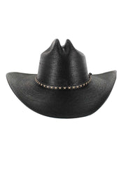 Resistol RSASCWBJA4107 Jason Aldean Asphalt Cowboy Straw Hat Black front view. If you need any assistance with this item or the purchase of this item please call us at five six one seven four eight eight eight zero one Monday through Saturday 10:00a.m EST to 8:00 p.m EST