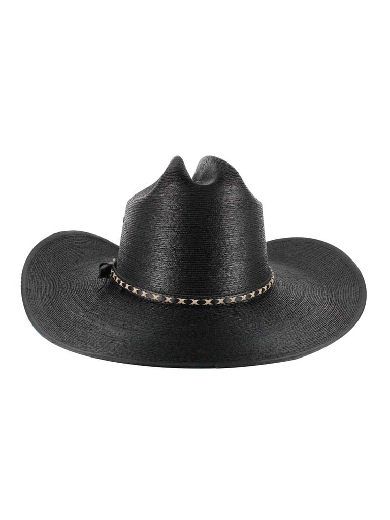 Resistol RSASCWBJA4107 Jason Aldean Asphalt Cowboy Straw Hat Black side / front view. If you need any assistance with this item or the purchase of this item please call us at five six one seven four eight eight eight zero one Monday through Saturday 10:00a.m EST to 8:00 p.m EST