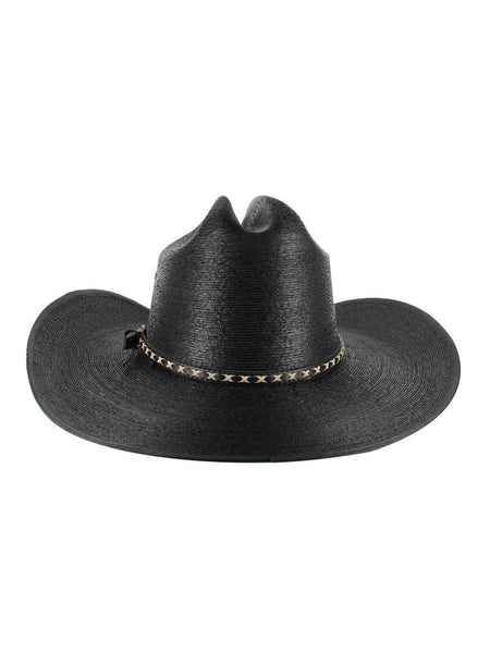 Resistol RSASCWBJA4107 Jason Aldean Asphalt Cowboy Straw Hat Black back view. If you need any assistance with this item or the purchase of this item please call us at five six one seven four eight eight eight zero one Monday through Saturday 10:00a.m EST to 8:00 p.m EST